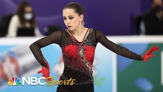 15yearold Kamila Valieva sets TWO world records in stunning free skate  NBC Sports [upl. by Ariew]