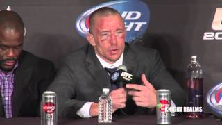 UFC 167 StPierre vs Hendricks Post Fight Press Conference Highlights StPierre Taking Time Off [upl. by Zaccaria]