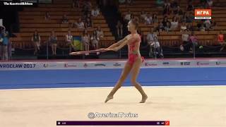 Arina Averina 2017 Hoop F  WORLDGAMES · WROCLAW POLAND  AverinaTwins [upl. by Avril]