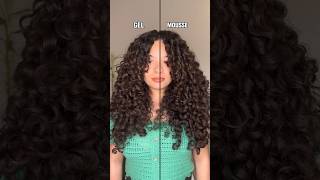 Gel vs mousse on curly hair curlyhairroutine curlyhairjourney curls [upl. by Liza]