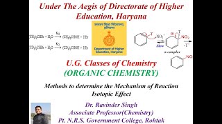 Methods to determine reaction mechanism Part 3 Isotope Effect [upl. by Calla]