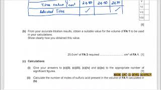 AS Level Chemistry 9701 Paper 33 FebMarch 2021  Practical Part 1 Titration Solution Explained [upl. by Annaes]