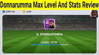 Training G Donnarumma To Max Level And Stats Review In PES 2021 Mobile [upl. by Ylim271]