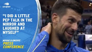 Novak Djokovic OnCourt Interview  2023 US Open Round 3 [upl. by Negam]