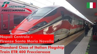 STANDARD class Review of ETR400 FRECCIAROSSA 1000 italian flagship train [upl. by Ettedranreb]