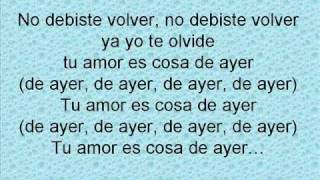 Eddy Lover  No debiste volver letra [upl. by Naujad]