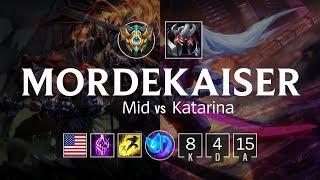 Mordekaiser Mid vs Katarina  NA Challenger Patch 87 [upl. by Ritz179]