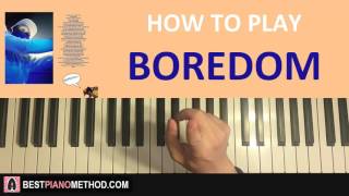 HOW TO PLAY  Tyler The Creator  Boredom Piano Tutorial Lesson [upl. by Enrique]