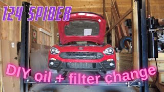 DIY oil and filter change 124 Abarth spider [upl. by Haziza]