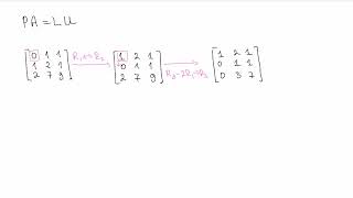 The PA  LU factorization with row exchanges [upl. by Elocen]