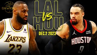 Los Angeles Lakers vs Houston Rockets Full Game Highlights  December 2 2023  FreeDawkins [upl. by Botti]