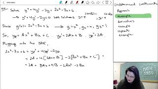 92 Undetermined Coefficients  Basic example [upl. by Fraser621]