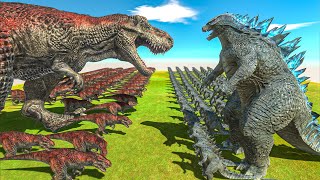 Legendary Godzilla War  Growing Godzilla VS T Rex Size Comparison Godzilla [upl. by Lucrece]