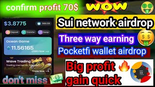 Telegram biggest airdropWave sui walletpocketfi wallet [upl. by Alurta]