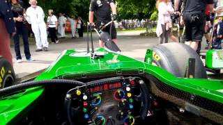 Goodwood Festival of Speed  Caterham F1 amp Alexander Rossi first hillclimb prep [upl. by Aneelahs]