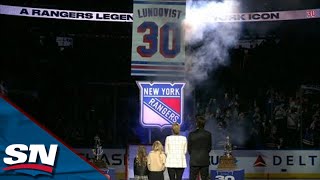 New York Rangers Honour Henrik Lundqvist With Touching Jersey Retirement Ceremony [upl. by Kristo]