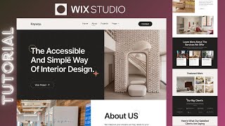 Wix Studio Web Design Tutorial For Beginners  Create Wix Studio Website For Interior Design [upl. by Sukul]