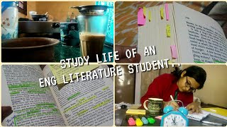 Study life of an English Literature student Making notes and annotating a huge book [upl. by Benis]