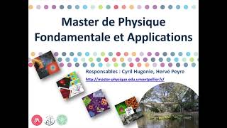 Présentation Master Physique Fondamentale et Applications [upl. by Callas584]