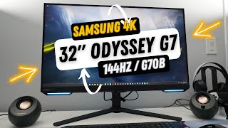 Samsung 32inch Odyssey G7 4K Gaming Monitor Unboxing amp Review  G70B [upl. by Clymer]