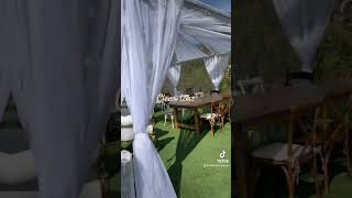 Clear tens tent tentdecoration tentdecor weddingtent partytent [upl. by Eenwahs]