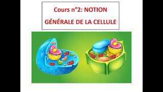 Cours 2 Notion générale de la cellule [upl. by Neda]