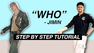 지민 Jimin Who EASY DANCE TUTORIAL Beginner Friendly [upl. by Sansbury]