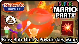 Super Mario Party King BobOmbs Powderkeg Mine 4 Players 20 turns [upl. by Canning843]