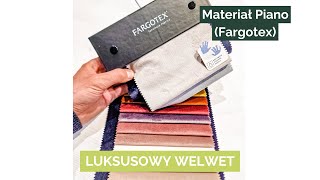 Materiał Piano Welwet Fargotex  wszystkie kolory z komentarzem [upl. by Nilek]