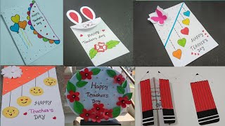 DIY  6 Easy and Beautiful Teachers Day card making  How to make easy teachers day card or gift [upl. by Prent471]