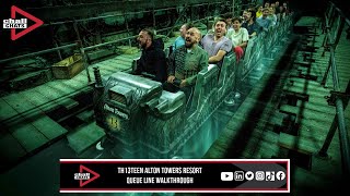 Th13teen  Alton Towers Resort  Queue Line Walkthroughs  Chall Chats [upl. by Llerrud]