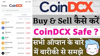 How To Buy Bitcoin amp Sell in CoinDCX App  StepByStep Guide  How To Use CoinDCX App [upl. by Eidak599]