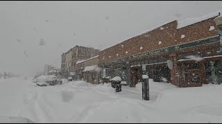 Driving from Truckee California to Lake Tahoe in a blizzard 4k [upl. by Tterrab136]