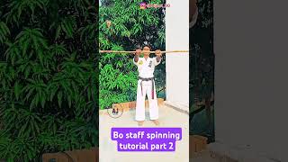 Martial arts bo Staff Spinning Tutorial part 2 bostaff [upl. by Loar]