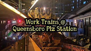 Work Trains  Queensboro Plz Station [upl. by Nabatse189]