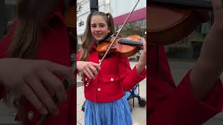 The acoustic sound of my violin during my street performance  Karolina Protsenko [upl. by Adlay473]