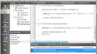 C Qt 68  QTcpServer using multiple threads [upl. by Nylyoj]
