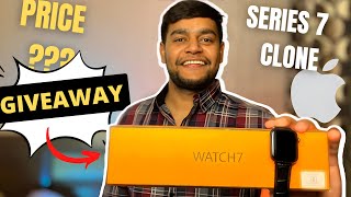 Apple Watch Series 7 Hermes Clone  100 Clone  Smartwatch Under Budget  i Watch Copy [upl. by Nwahsyar]