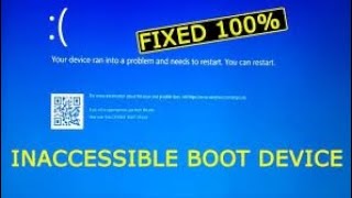 How to fix Inaccessible Boot Device BSOD error [upl. by Hafinah]