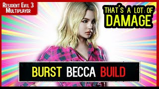 Resident Evil Resistance  BURST BECCA Damage Survivor Build Guide  Resident 3 Multiplayer [upl. by Letitia]