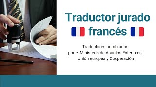 📑 Traducción JURADA francés  Traductores jurados OFICIALES ✅ [upl. by Nothgierc]