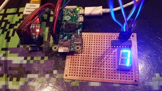 How to connect a 7 or 8segment display to a Raspberry Pi without using 7 or 8 GPIOpins [upl. by Oicirtap]