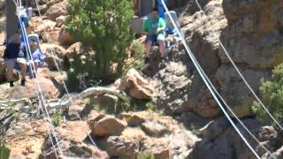 Riding the Royal Gorge Soarin Eagle Zip Line in Colorado [upl. by Adnahs]