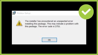 Windows Error Code 2753  The Installer Has Encountered An Unexpected Error Installing This Package [upl. by Kosel]