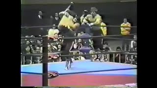 The British Bulldogs vs Kuniaki Kobayashi amp Fumihiro Niikura fan cam 12051985 [upl. by Nereus]