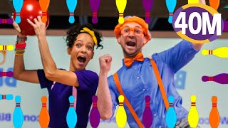 Lets Go Bowling  Educational Videos for Kids  Blippi and Meekah Kids TV [upl. by Beghtol]