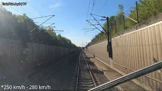 280 kmh Führerstandsmitfahrt ICE Stuttgart Hbf  Karlsruhe Hbf via Bruchsal  TrainPilot Jay© [upl. by Medor35]