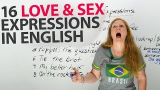 ♥ ♥ ♥ 16 Common English LOVE Expressions ♥ ♥ ♥ [upl. by Yelsnit]