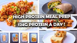 3 Days High Protein Meal Prep 124 G Protein a Day [upl. by Aniela]