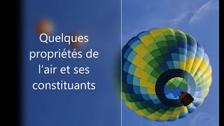 Quelques propriétés de l’air et ses constituants 2 ème Année Secondaire [upl. by Hctim]